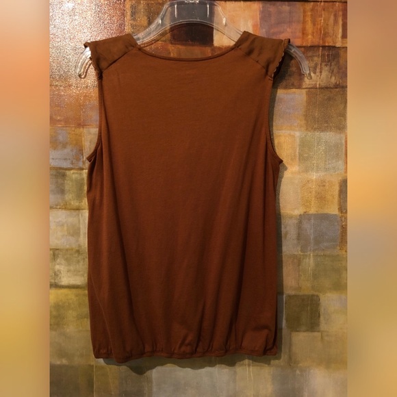 ANN TAYLOR LOFT Sleeveless Top W/ Ruffle Neckline - Picture 2 of 7